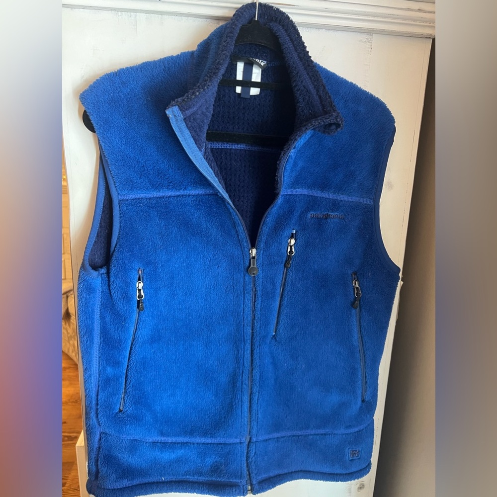 Patagonia R4 Fleece Vest Mens Size Medium Blue